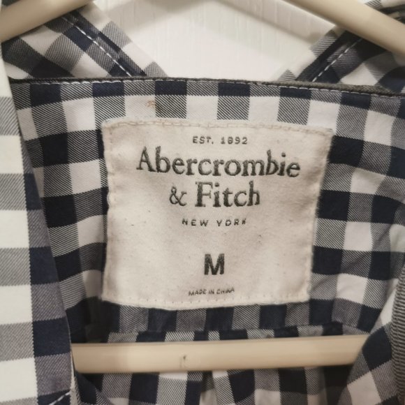 A&F Checkered-Pattern Long-Sleeve Button Up - Picture 2 of 6